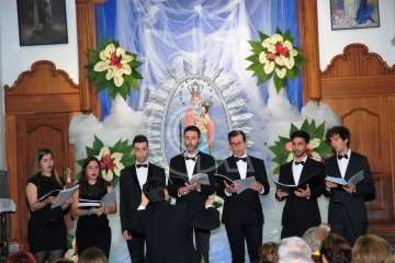 La Virgen de las Nieves estrena himno en el 75 aniversario de la Parroquia de Lomo Magullo (Foto TA)